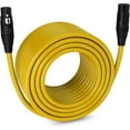 thumbnail image 1 of LyxPro 250 ft Balanced XLR Cable, Male to Female, 3 Pin Microphone Cable - Yellow, 1 of 8