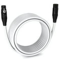 thumbnail image 1 of LyxPro 30 ft Balanced XLR Cable, Male to Female, 3 Pin Microphone Cable - White, 1 of 8