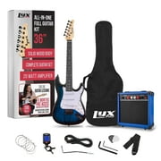 LyxPro 36-inch Electric Guitar with 20W Amp & Accessories - Blue