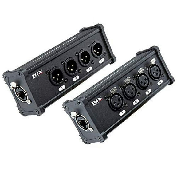 LyxPro 4 Channel 3 Pin Multi Network XLR Cable Breakout for Stage Sound Lighting and Recording Studio