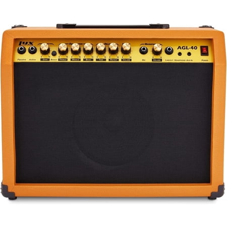 LyxPro 40W Electric Guitar Amplifier with Built-in Speaker - Mahogany