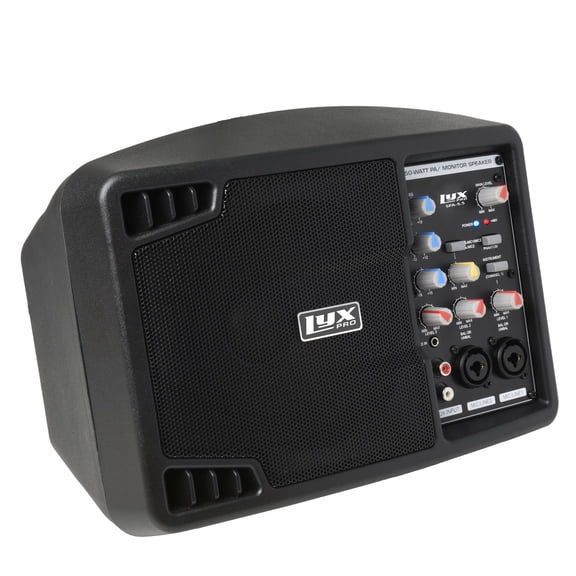 LyxPro 5.5" Inch PA Speaker Powered Active System with Equalizer, Bluetooth, Many Input Options