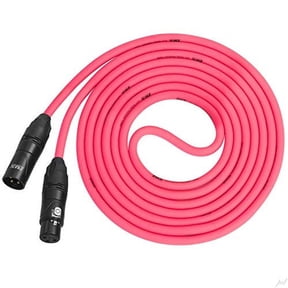 LyxPro 50 ft Balanced XLR Cable, Male to Female, 3 Pin Microphone Cable - Pink