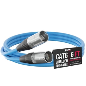 lyxpro cat6 shielded ethercon rj45 cable - 6' feet blue
