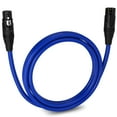 thumbnail image 1 of LyxPro 6 feet Microphone XLR Cable, Male to Female, 3 Pin Mic Cable, Blue, 1 of 7