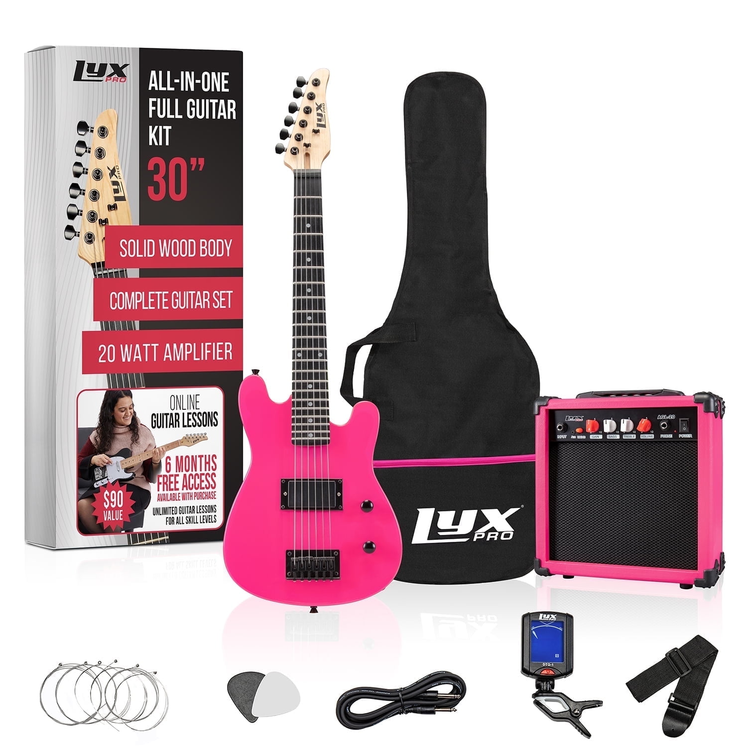 LyxPro Youth Small Set Real 30” Beginner Electric Guitar