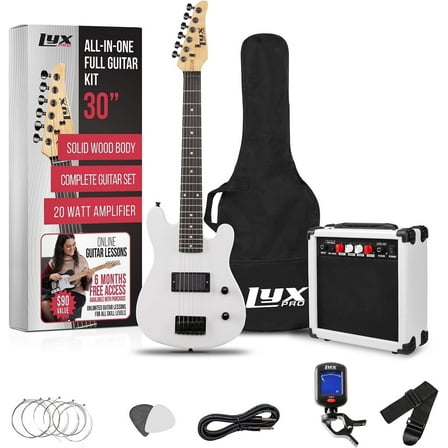 LyxPro 30-inch Electric Guitar Kit with 20W Amp & Accessories