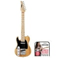 thumbnail image 1 of LyxPro Beginner 30" Left Hand Telecaster Electric Guitar, Paulownia Body, Natural, 1 of 9