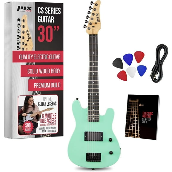 LyxPro CS 30" Beginner Electric Guitar Kit - Green