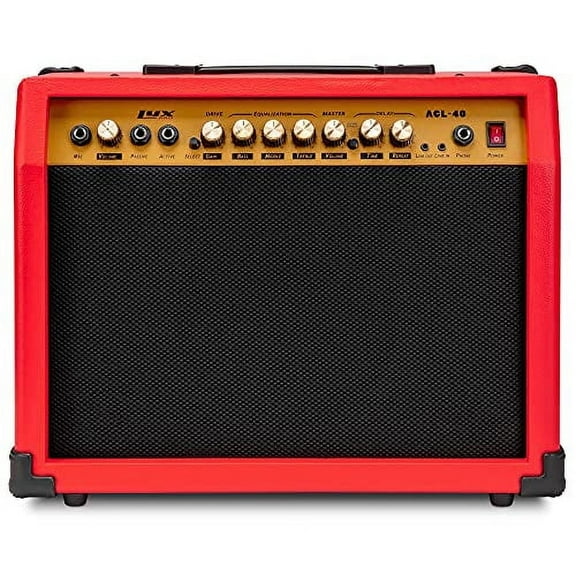 LyxPro 40W Electric Guitar Amplifier with Aux, Headphone Jack & More