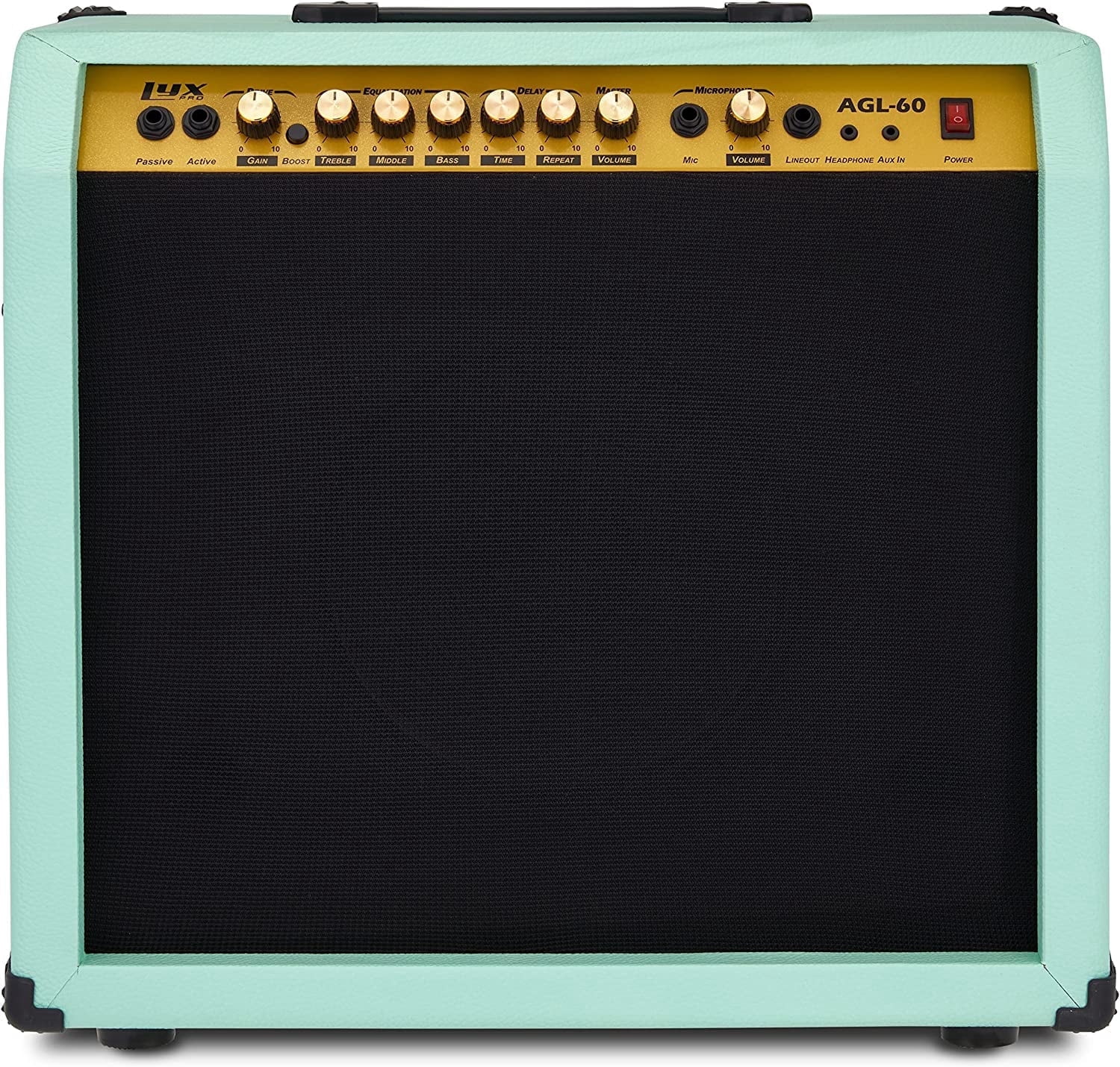 LyxPro Electric Guitar Amplifier, 60 Watt, Wood Guitar Amp with Built-in Speaker