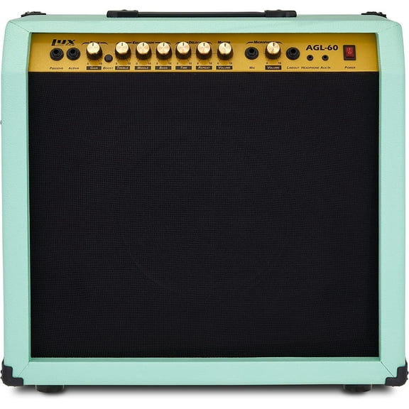 LyxPro Electric Guitar Amplifier, 60 Watt, Wood Guitar Amp with Built-in Speaker