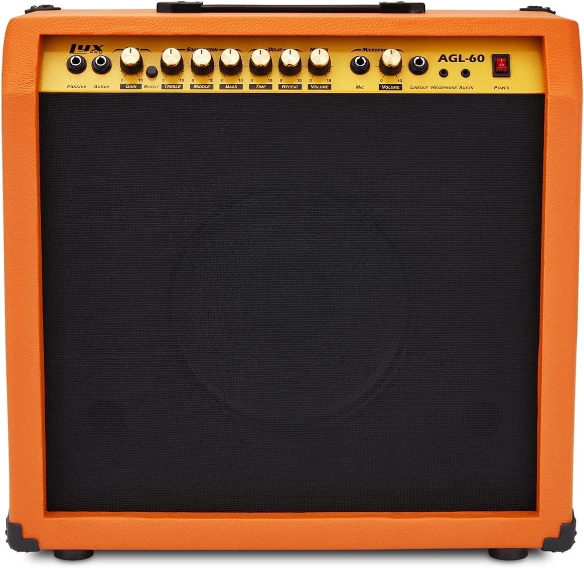 LyxPro 60 Watt Wood Guitar Amp - Mahogany