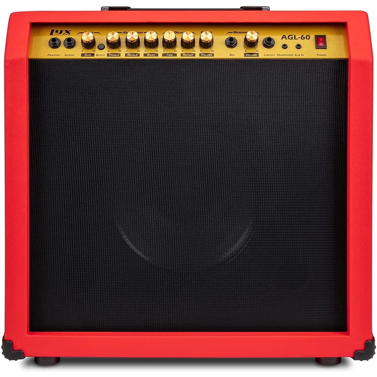 LyxPro 60 Watt Electric Guitar Amplifier with Built-In Speaker