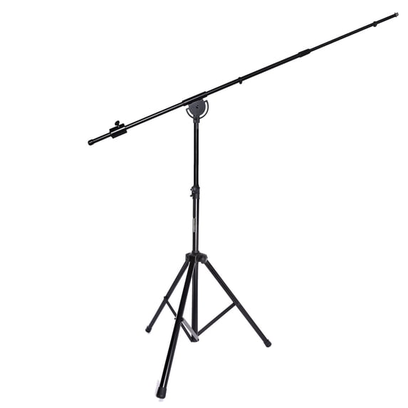 LyxPro SMT-1 Professional Heavy Duty Microphone Stand with 93 in Extra Long Telescoping Boom Arm, Black