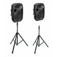 thumbnail image 1 of LyxPro SPA15 15" Portable PA Speaker System With Metal Tripod Stand Combo Kit Power Active Power Amplifier Equalizer Bluetooth SD Slot USB MP3 XLR 1/4" 1/8" 3.5mm Inputs Remote Control Carry Handles, 1 of 6
