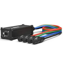 LyxPro XLR 3Ft Audio Snake 4-Channel 3-Pin Breakout Cable for Stage and Studio