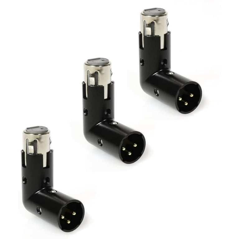 LyxPro XLR Angle Adapter, Dual Male and Female, 4-Position Angles