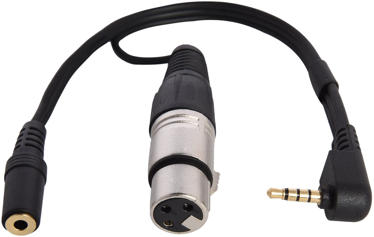 LyxPro XLR Female Mic Connector to TRRS, 10 Inches Microphone Cable