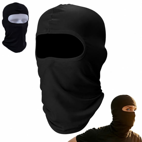 Lyxbone 1 Pack Unisex Polyester Balaclava Mask, Windproof Warm Neck Gaiter, Multi-Wear Breathable Head Cover for Skiing Motorcycling Hiking Running Outdoor Sports