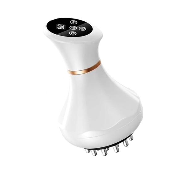 Lyxbone 2-in-1 Metal Guasha Massage Tool, Rechargeable Cordless Lymphatic Drainage Massager, Full Body Sculpting Meridian Brush, Portable Cellulite Massager for Facial Contouring Neck Arm Leg Waist S