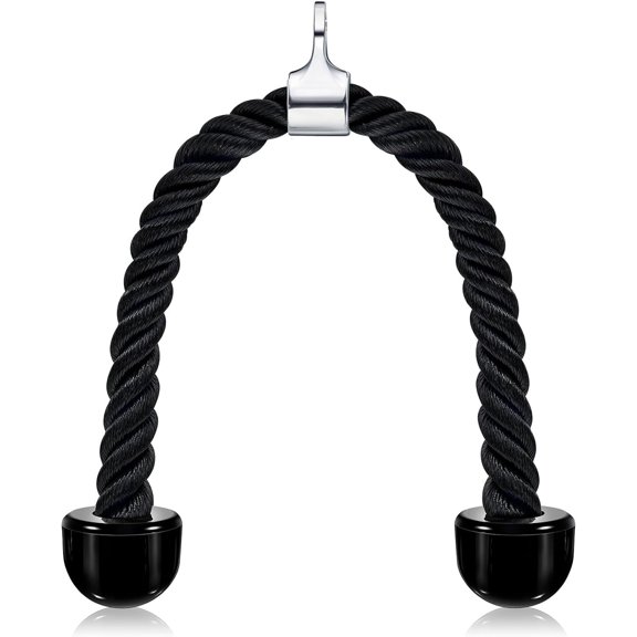 Lyxbone 27" Tricep Rope Cable Attachment Heavy Duty Nylon Gym Pulldown Handle
