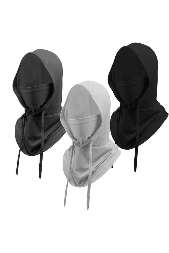 Unisex Cooling UPF 50+ Breathable Balaclava Value Pack, Black, 3 Pack