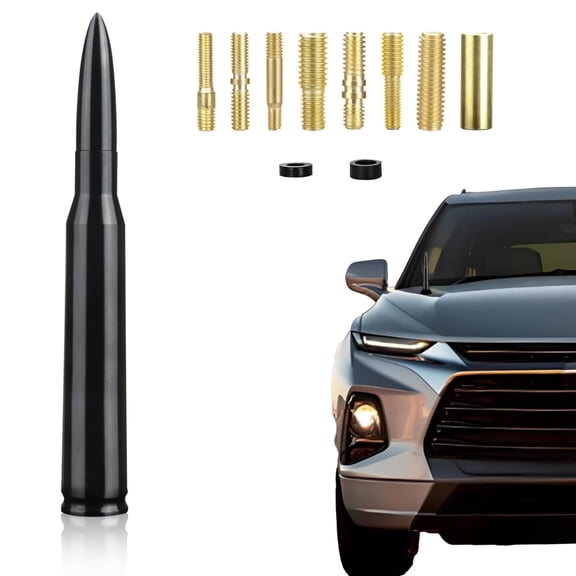 Lyxbone 50 Cal Bullet Antenna  Aluminum Truck Accessories Universal Replacement
