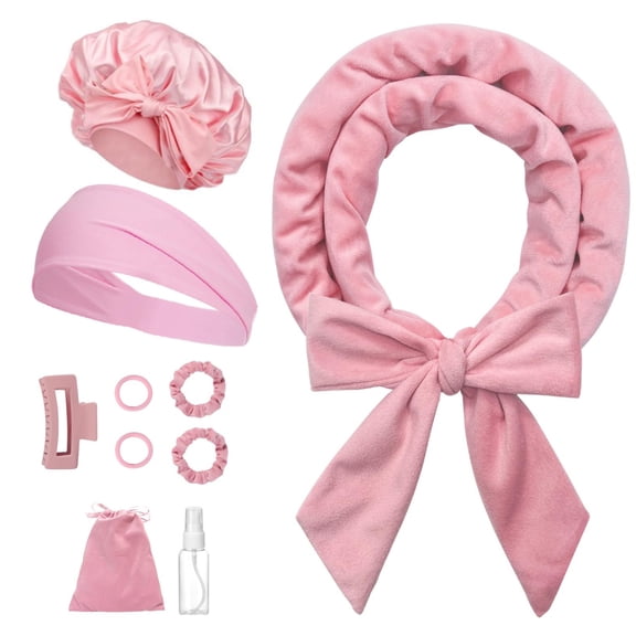 Lyxbone 70" No Heat Overnight Curl Headband Set Soft Velvet Hair Curlers for Long Hair