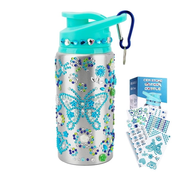 Lyxbone DIY Diamond Art Water Bottle Kit with Stickers 500ml Customizable Gift for Creators