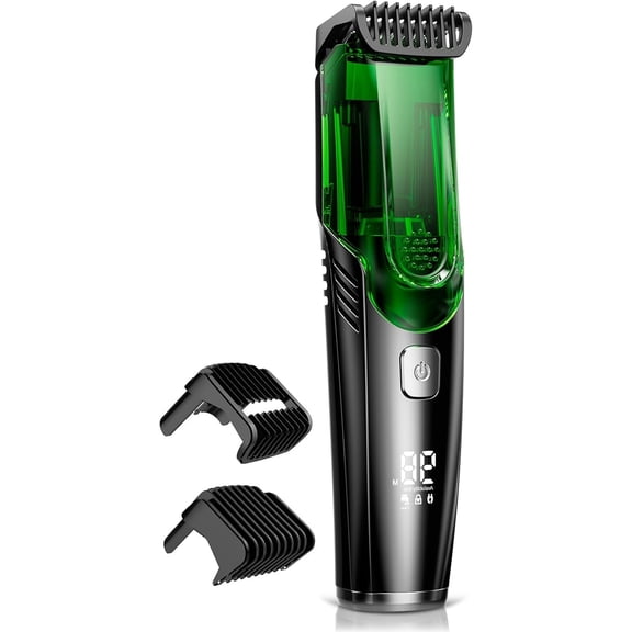 Lyxbone Vacuum Beard Trimmer for Men Cordless IPX7 Waterproof 20 Lengths Rechargeable