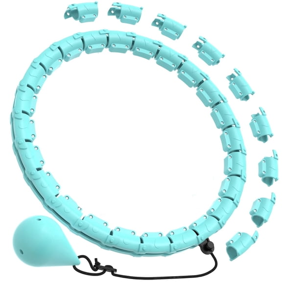 Lyxbone Weighted Hula Hoop 47 Inch 24 Detachable Links Adjustable Exercise Ring for Adults