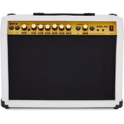LyxPro Electric Guitar Amp - 40 Watt Guitar Amplifier with Aux, Headphone Jack & More, White