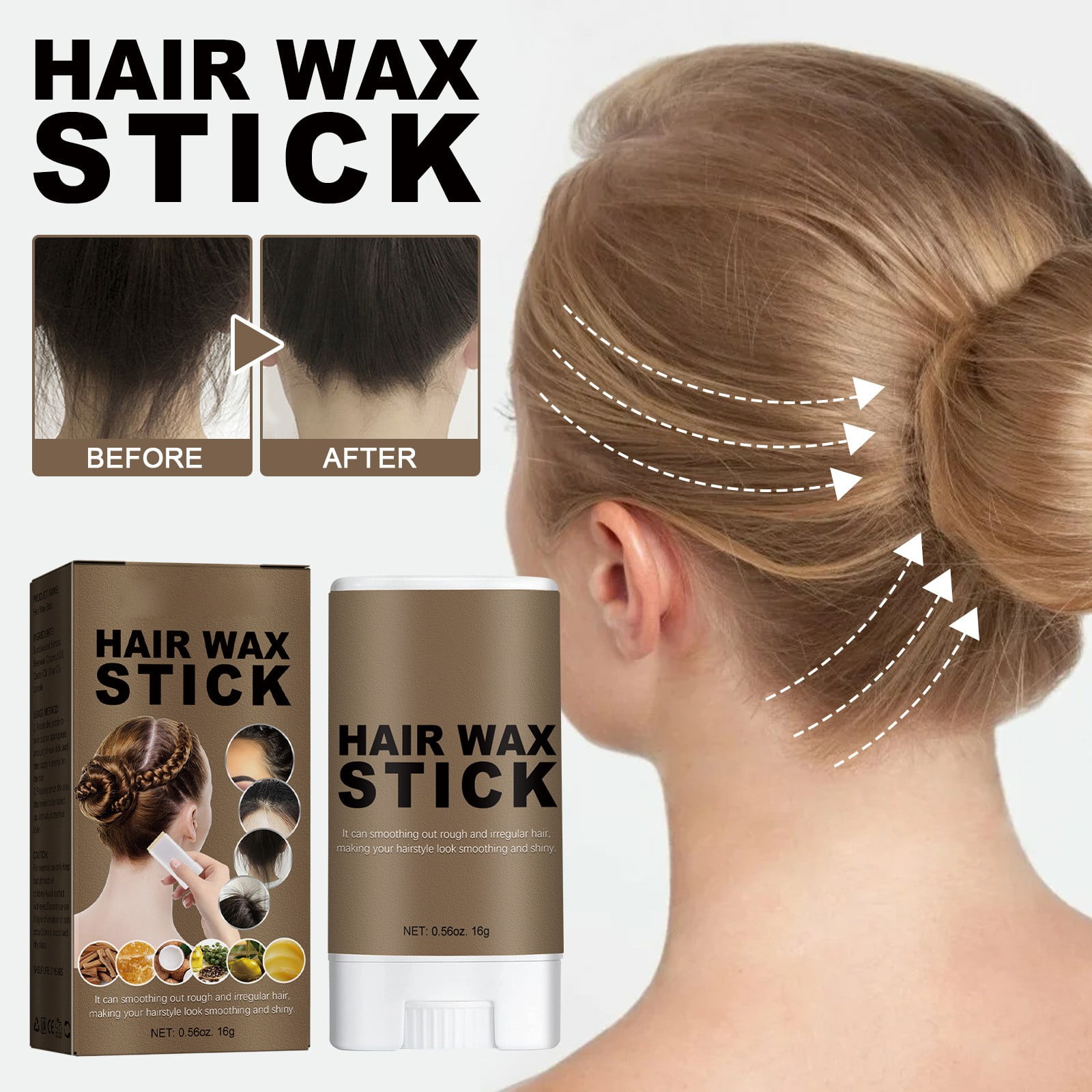 Lyzmus Cheap! Conditioner Hair Care Wax Stick For Hair Slick Back Hair