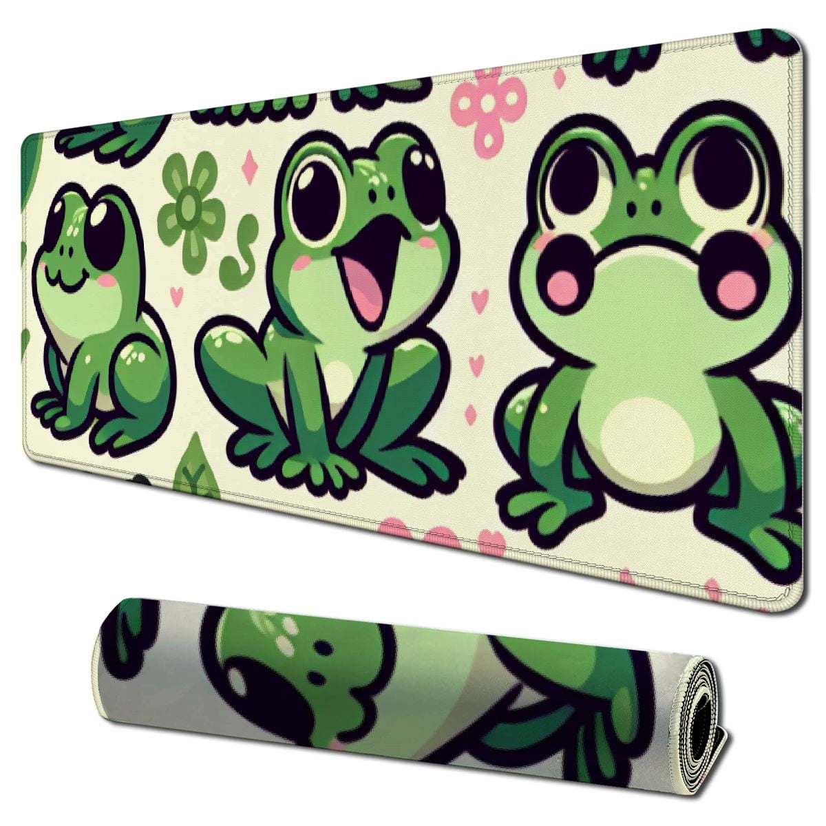 Lzatpd Cartoon Frogs Mouse Pad 11.8x31.5 in Long Computer Keyboard ...