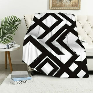 Black and white cross blanket clearance