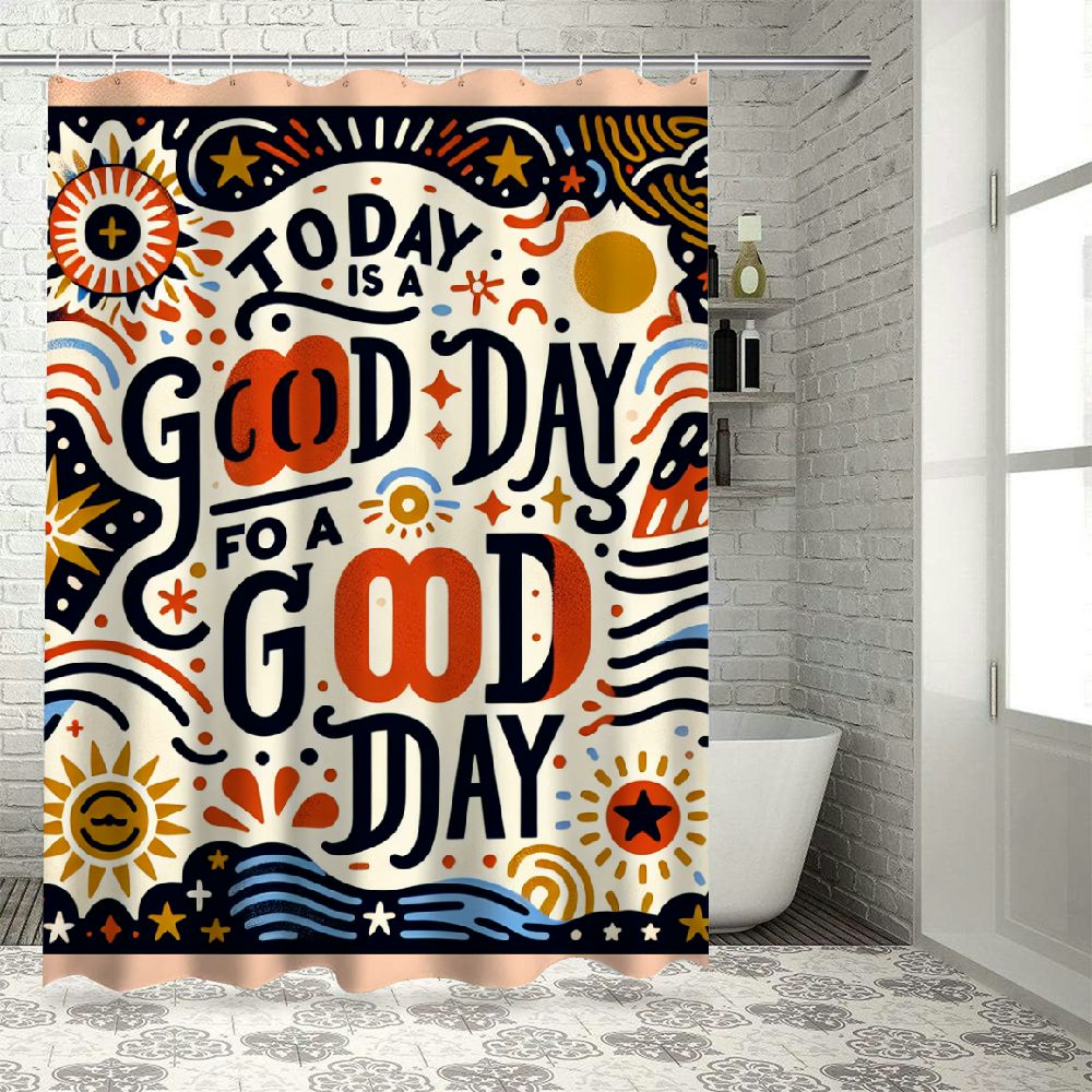 Lzatpd Kids Rainbow Quotes Shower Curtain Boho Colorful Cartoon