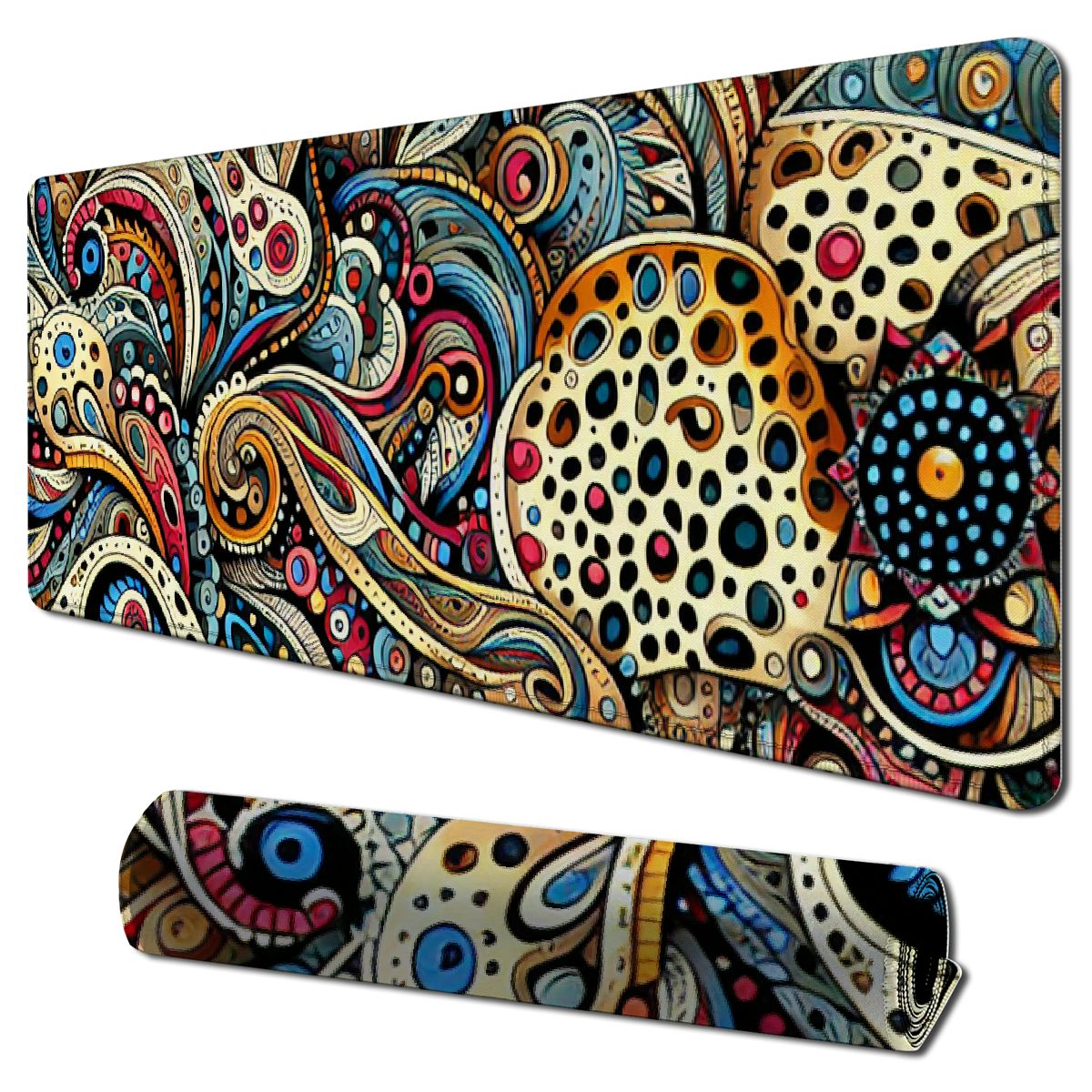 Lzatpd Leopard Print Computer Mouse Pad, Rainbow Animal Skin Print in