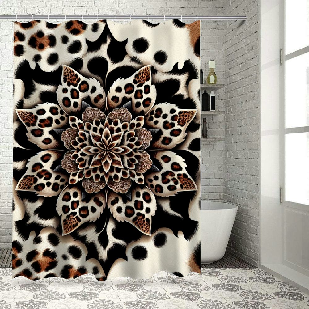 Lzatpd Print Shower Curtain Sets,Milk Cow Pattern Shower Curtain for