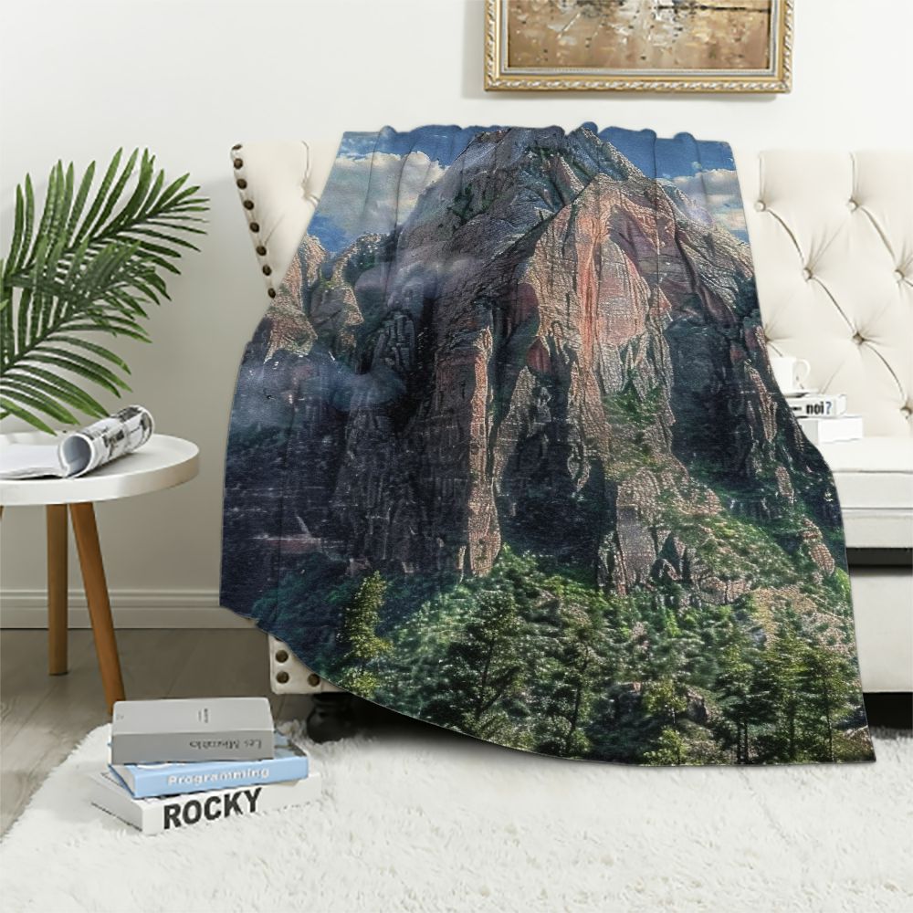 Lzatpd Zion National Park Throw Blanket, Hiking Adventure Nature Photo