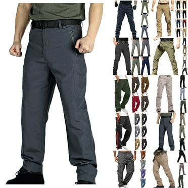 ZKCCNUK Mens Work Pants Multiple Pockets Multi Multifunctional Cargo Trousers Pants S-4XL