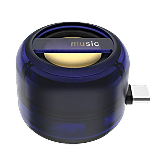 Lzobxe Bluetooth Speaker Mini Portable Speaker, 2W Microphone Speaker Line Input Speaker, 250mAH Capacity Type-c Plug-in Small Audio for Mobile Phones