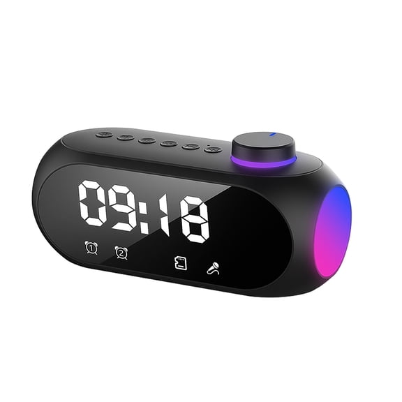 Lzobxe Bluetooth Speakers Wireless Bluetooth 5.0 Portable Heavy HiFi Sound Quality Stereo Surround Sound Built-in LED Color Lights Alarm Clock Function FM Radio Function