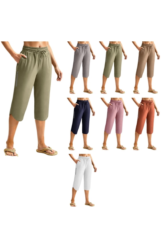 Capri Pants for Women Swim Modest Swimsuits Bathing Suit Bottoms Beach with Pockets,Size S-3XL
