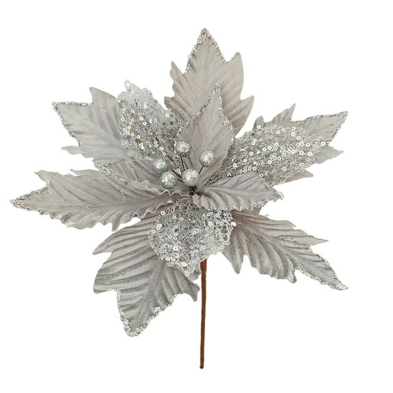 Lzobxe Christmas Decorations Simulation Flowers Cloth Material Simulation Flowers For Weddings Parties Halls And Christmas Tree Decoration