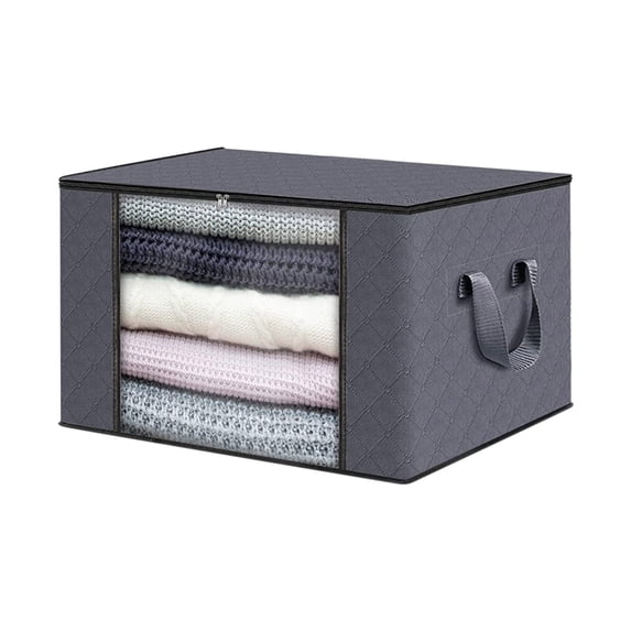 Lzobxe Closet Organizers and Storage, Cube Storage Organizer with Clear Window Zipped Cover, Fabric Foldable Storage Boxes for Bedroom Office Dorm
