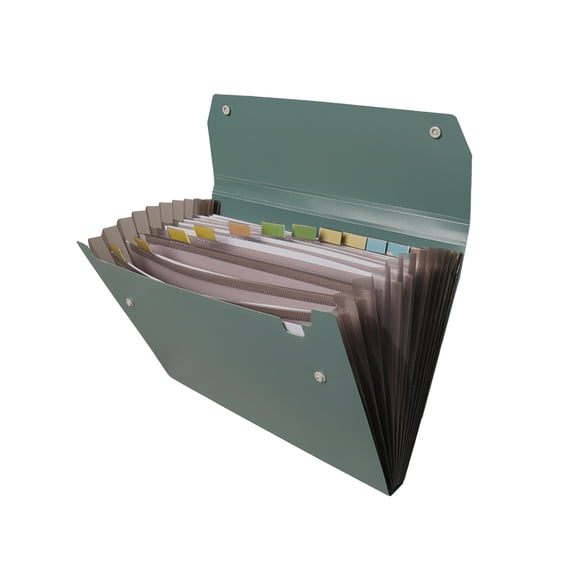 Lzobxe Document Organizer Multi-Pockets Waterproof A4 File Folders, Expandable Desktop Accordion Folders with Snap Closure for Office, Nurses, Teachers