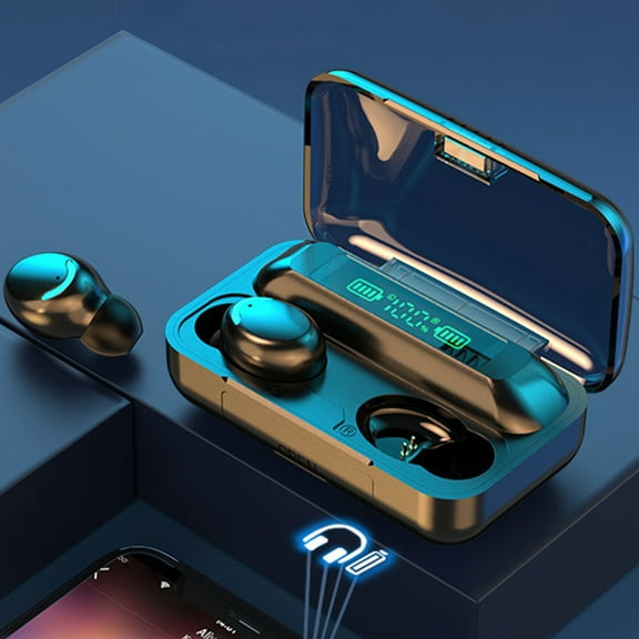 Lzobxe Earbuds Wireless Bluetooth Wireless Bluetooth Headset Low Latency Binaural Stereo Three Screen Digital Display Intelligent Noise Cancellation Earphone