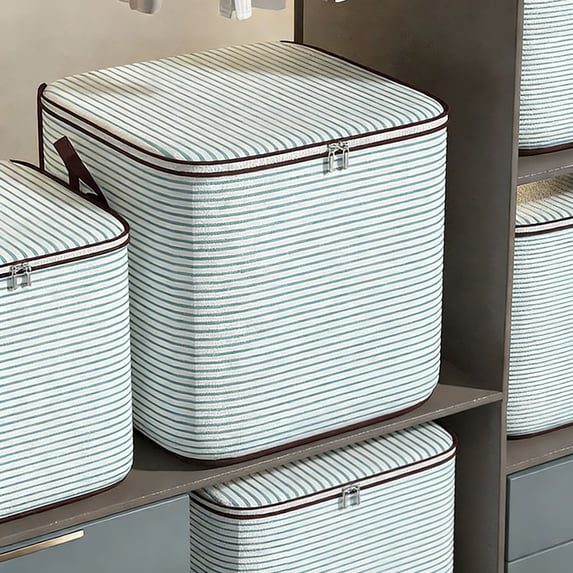 Lzobxe Fabric Cube Organizers and Storage with Zippers and Lids, Large Collapsible Stackable Storage Bags Dresser for Dorm Home, Office, Bedroom
