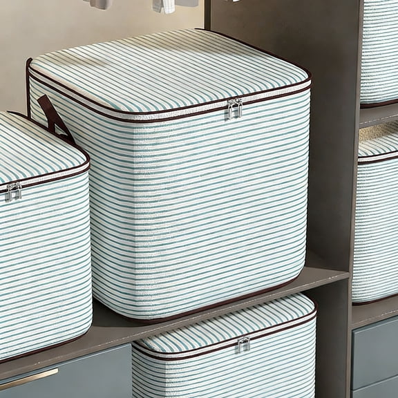 Lzobxe Fabric Cube Organizers and Storage with Zippers and Lids, Large Collapsible Stackable Storage Bags Dresser for Dorm Home, Office, Bedroom